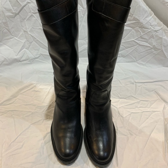 HELMUT LANG SLOUCH TALL HEELED BOOT LEATHER BLACK - Picture 3 of 12